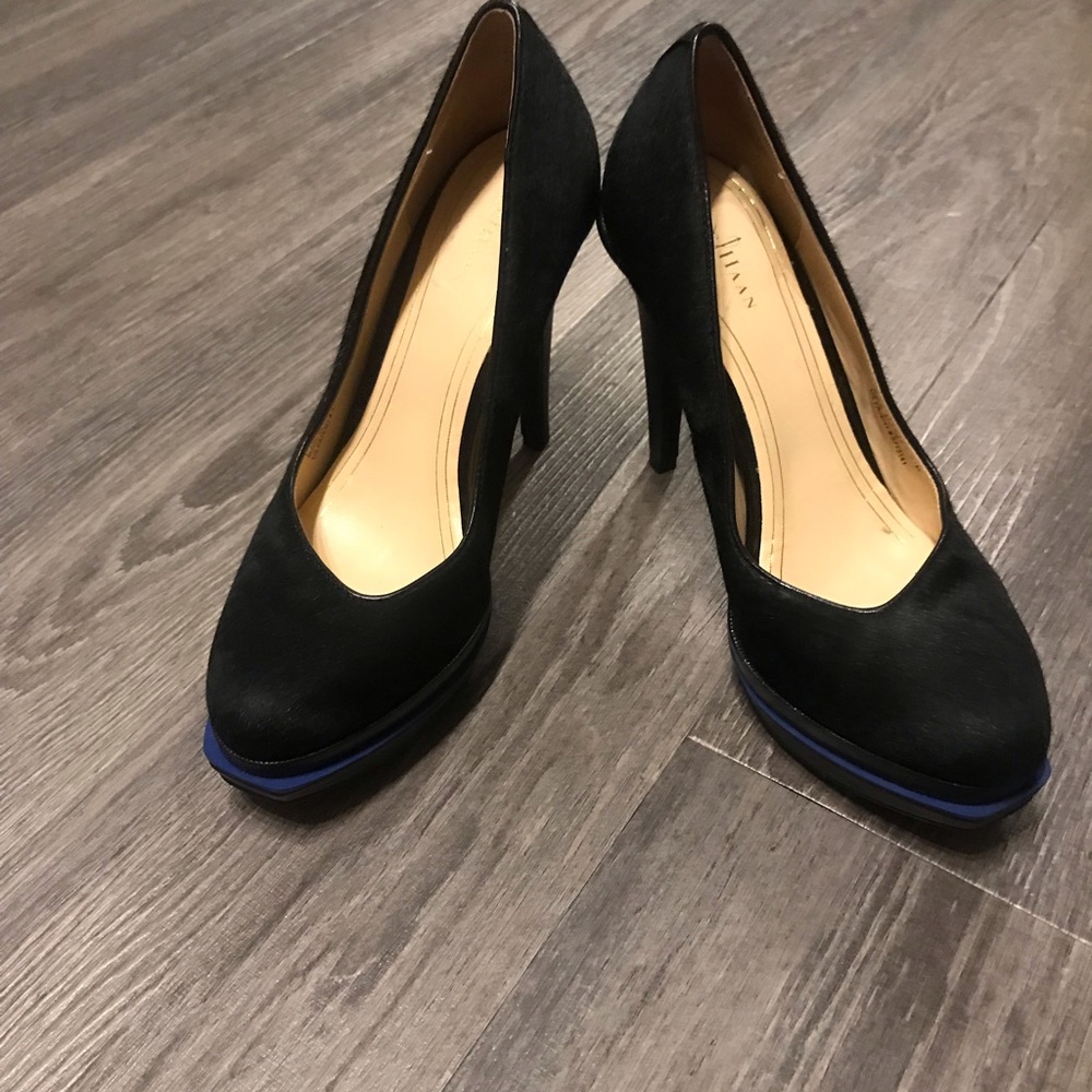 Cole & Haan. Calf Hair Double Platform Pump